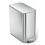 simplehuman Slim Pedal-Mülleimer 5 l Silber