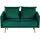 Beliani Sofa 2-Sitzer Maura Samtstoff Smaragdgrün