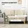 Homcom Sofa Doppelsofa in Leinenoptik, mit Kissen, bis 150 kg, Beige, 78x78x137 cm Wohnzimmer, Sofas & Couches, Sofas