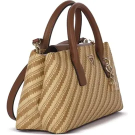 GUESS Handtasche Simona Satchel Bag Natural / Cognac
