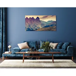 queence Acrylglasbild »Eiron«, Landschaft-Berge-Berge & Alpenbilder-Foto-Himmel, (1 St.), Fine Art-Print in Galeriequalität queence Farbe Bild(er): beige