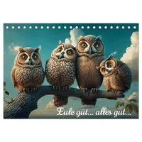 Calvendo Eule gut... alles gut! (Tischkalender 2026 DIN A5