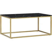 Beliani Couchtisch schwarz Gold 60 x 100 cm