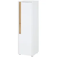 Furn.design Bad-Midischrank, weiß Eiche Wotan Nachbildung, 1 Fächer, 34x114x34