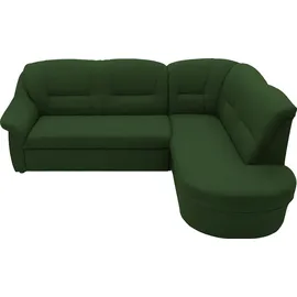 DOMO collection Eckcouch Polyester L-Form 2-Sitzer Grün