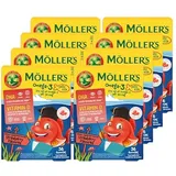 Möller's Omega 3 Kapseln für Kinder | Natürliche Omega 3 Fischtran mit Erdbeergeschmack | Mit DHA und EPA | Leicht zu kauen | Ohne Gluten, Laktose und Zucker | 8 pack - 288 Stück
