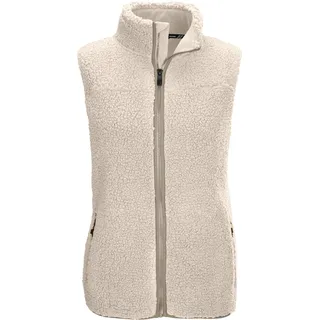 KILLTEC Damen Sherpa Fleeceweste mit Stehkragen KOW 7 WMN VST, weißer Sand, 42,