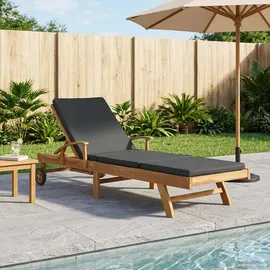 vidaXL Sonnenliege 200 x 60 x 30 cm Braun