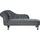 Beliani Chaiselongue Samtstoff Grau