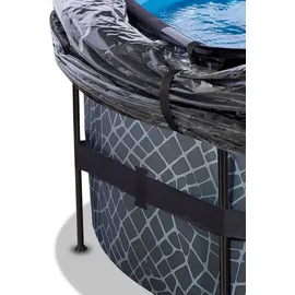 EXIT TOYS Stone Pool 450 x 122 cm inkl. Sandfilter und Abdeckung