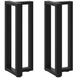 vidaXL Konsolentischbeine T-Form 2 Stk. Schwarz 38x25x(72-73) cm Stahl