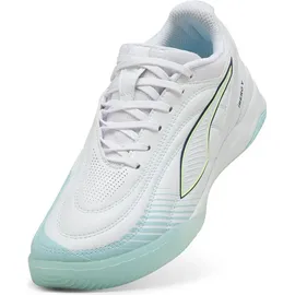 Puma Ibero V Hallenfußballschuhe Unisex White/Aqua/Fizzy Light/Sea Glass 42,5