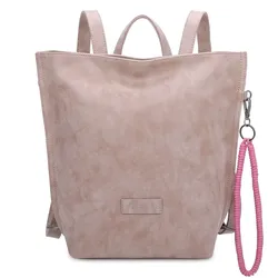 Cityrucksack FRITZI AUS PREUSSEN "Fritzi33N", Gr. B: 10cm, beige, Polyurethane, casual, Rucksäcke, mit abnehmbarer Schlüsselschlange