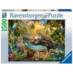 Ravensburger Puzzle 1500 Teile Ravensburger Puzzle Leopardenfamilie im Dschungel 17435, 1500 Puzzleteile