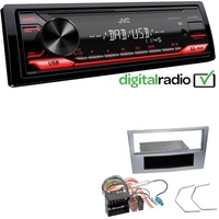 JVC 1-DIN Digital Media Autoradio DAB+ USB AUX für Opel Zafira B matt chrom