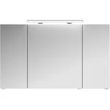 Saphir Badezimmerspiegelschrank »Serie 4010 Badezimmer-Spiegelschrank inkl. LED-Aufsatzleuchte«, Badschrank 120 cm breit, 3 Türen, 6 Glas-Einlegeböden, inkl Türdämpfer