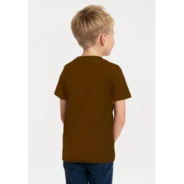 LOGOSHIRT T-Shirt LOGOSHIRT "Sendung mit der Maus - Maus", Mädchen, Gr. 128, braun, 100% Baumwolle, unifarben, normal, Rundhals, Shirts T-Shirt, mit coolem Print