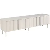 Beliani CLUNES TV-Lowboard 180 x 50 x 40 cm Beige Holzwerkstoff/Chrom/Metall
