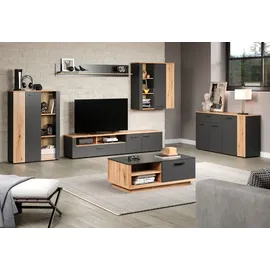 trendteam Esteban 150 x 42 cm Grau / Eiche