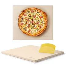 Vevor Pizzastein 406 x 355 mm Cordierit beige