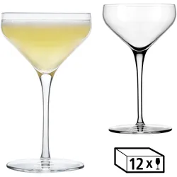 Martiniglas LIBBEY "Libbey Trinkglas, 12er Set -PRISM-", transparent, H:16,50cm Ø:10,00cm, Glas, Trinkgefäße, 237 ml, hochwertig verarbeitet, im modernen Design