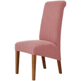 DEZYPZAM XL Stuhlhussen Stretch Elastische Spandex Universal Stuhlhussen Abnehmbare Esszimmerstühle Protecter, Stuhlbezug Abdeckungen Hussen Für Esszimmer, Zeremonie, Bankett (Rosa,4 Stück)