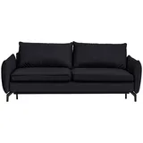 Novel Schlafsofa Midori, , Schwarz , Textil , Füllung: Schaumstoff 224x89x105 cm Stoffauswahl Kinder- Jugendmöbel, Jugendsofas