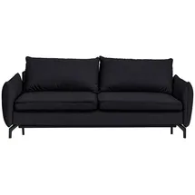 Novel Schlafsofa Midori, , Schwarz , Textil , Füllung: Schaumstoff 224x89x105 cm Stoffauswahl Kinder- Jugendmöbel, Jugendsofas