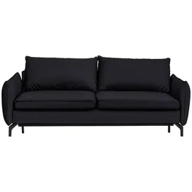 Novel Schlafsofa Midori, , Schwarz , Textil , Füllung: Schaumstoff 224x89x105 cm Stoffauswahl Kinder- Jugendmöbel, Jugendsofas