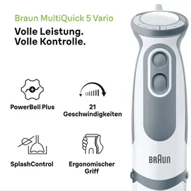 Braun MultiQuick 5 Vario MQ 5220 WH Stabmixer premium weiß/grau