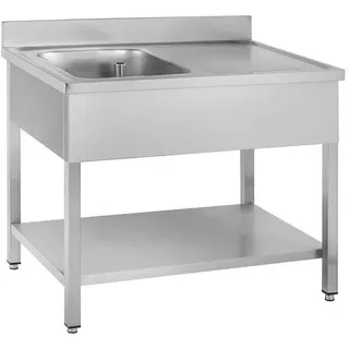 GastroHero Spültisch Basic 10x6 mit 1 Becken links,