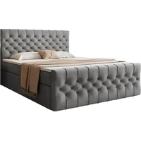 Möbel lab Boxspringbett Karla 120/140/160/180x200 cm Chesterfield mit Bettkasten