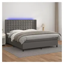 vidaXL Boxspringbett 180 x 200 cm Grau