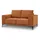 OTTO home 2-Sitzer OTTO HOME "Kompaktsofa Oland, Struktur, Flachgewebe, Luxus-Microfaser, Boucle", orange (brick), B:164cm H:85cm T:83cm, 100% Polyester, Sofas, 164 cm, Wellenunterfederung, Skandi-Design, Metallfüße