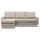 mebligo Ecksofa Beige, 3-Sitzer, L-Form, 223x140 cm, Wohnzimmer, Sofas & Couches, Wohnlandschaften, Ecksofas