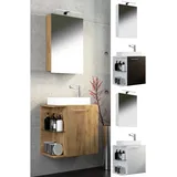 VCM 3-tlg Gäste WC Waschplatz Hausa Spiegelschrank