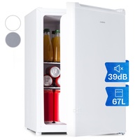 Mini Kühlschrank 67 L Getränkekühlschrank 4 L Gefrierfach leise Hausbar Weiß