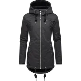 Ragwear Damen, warme Winterjacke kurz wasserdicht mit Kapuze Zuzka Winter Black22 Gr. S - S