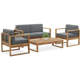 beautysofa Danilo Set 4-tlg. Braun/Grau