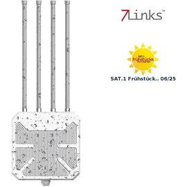 7links Wetterfester Outdoor-WiFi-6-Repeater, bis 3.000 Mbit/s, Dual-Band