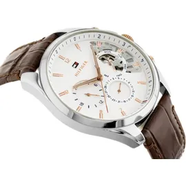 Tommy Hilfiger Baker 1710450 Herrenuhr - Weiß/Braun/Silber