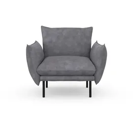OTTO home Cocktailsessel Stine Polyester 96 x 86 x 86 cm Grau