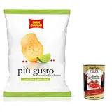 10x San Carlo Più Gusto Limette & rosa Pfeffer Chips 50g+Italian Polpa 400g