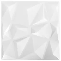 VidaXL 3D-Wandpaneele Diamant Weiß 12 St. 50 x 50