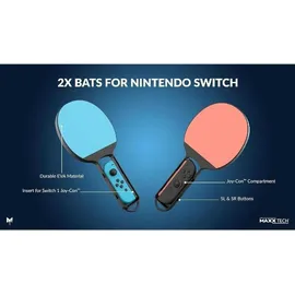 maxx tech Tip Top Table Tennis Kit Controller Grau Nintendo Switch