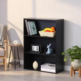 Relaxdays Bücherregal 60 x 82 x 24 cm Schwarz
