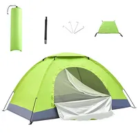 Ultraleichtes Campingzelt, Pop-Up-Zelt mit Tragetasche, wasserdicht und winddicht, Camping-Unterstände für Rucksackreisen, Ausflüge, Wandern (1 Person, grün)