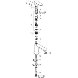 Hansgrohe Rebris S Waschtischarmatur Mattschwarz
