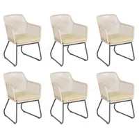 SonnenPartner Couture Gartenstuhl 61 x 64 x 83 cm grau/weiß 6 St.