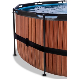 EXIT TOYS Wood Pool 450 x 122 cm inkl. Sandfilterpumpe